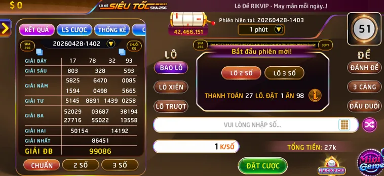 Khám Phá Nền Tảng Lô Đề Siêu Tốc Tại RikVip Với Tỷ Lệ Thắng Lớn