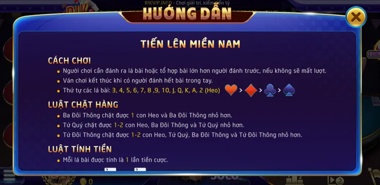Thống Trị Sòng Bài Thượng Lưu Cùng Tiến Lên Miền Nam Tại RikVip Siêu Cấp
