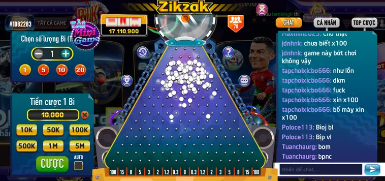 Trải Nghiệm Thả Bóng Săn Thưởng Cùng Minigame Zik Zak Tại RikVip Khủng Nhất